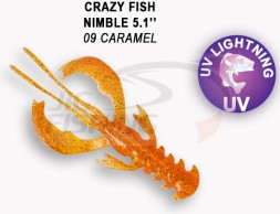 Мягкие приманки Crazy Fish  Nimble 5&quot; #09 Caramel