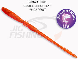 Мягкие приманки Crazy Fish  Cruel Leech 5.1&quot; #18 Carrott