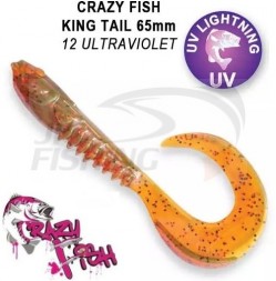 Мягкие приманки Crazy Fish King Tail 2.5&quot; #14 Motor Oil UV