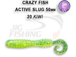 Мягкие приманки Crazy Fish Activ Slug 2&quot; 20 Kiwi