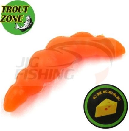 Мягкие приманки Trout Zone Brook 2&quot; #Orange Cheese (9шт/уп)