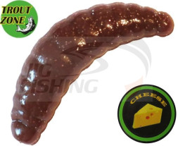 Мягкие приманки Trout Zone Maggot 1.3&quot; #Chocolate Cheese