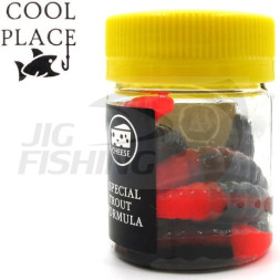 Мягкие приманки Cool Place личинка Maggot 1.6&quot; #BL/Red