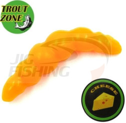 Мягкие приманки Trout Zone Brook 2&quot; #Peach Cheese (9шт/уп)