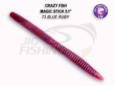 Мягкие приманки Crazy Fish Magic Stick 5.1&quot; #73 Blue Ruby