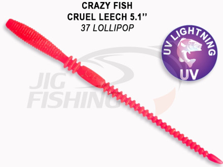 Мягкие приманки Crazy Fish  Cruel Leech 5.1&quot; #37 Lollipop